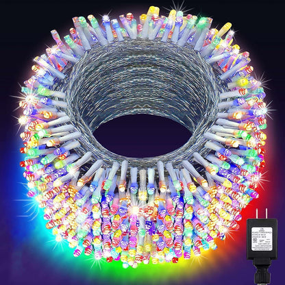 Zizin 66ft 200 LED Star Christmas String Lights 8 Modes for Outdoor Indoor Xmas Party Multicolor