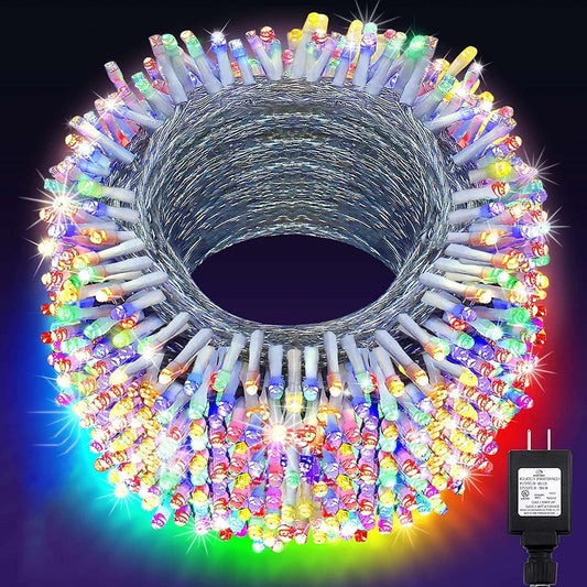 Zizin 98ft 300 LED Star Christmas String Lights 8 Modes for Outdoor Indoor Xmas Party Multicolor
