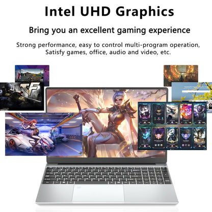 KUU Yepbook 15.6in Laptop,8GB RAM, 512GB SSD, Intel Celeron N5095, Cooling System,Fingerprint,38000MWH Battery,Windows 11 Pro Laptops Computers,