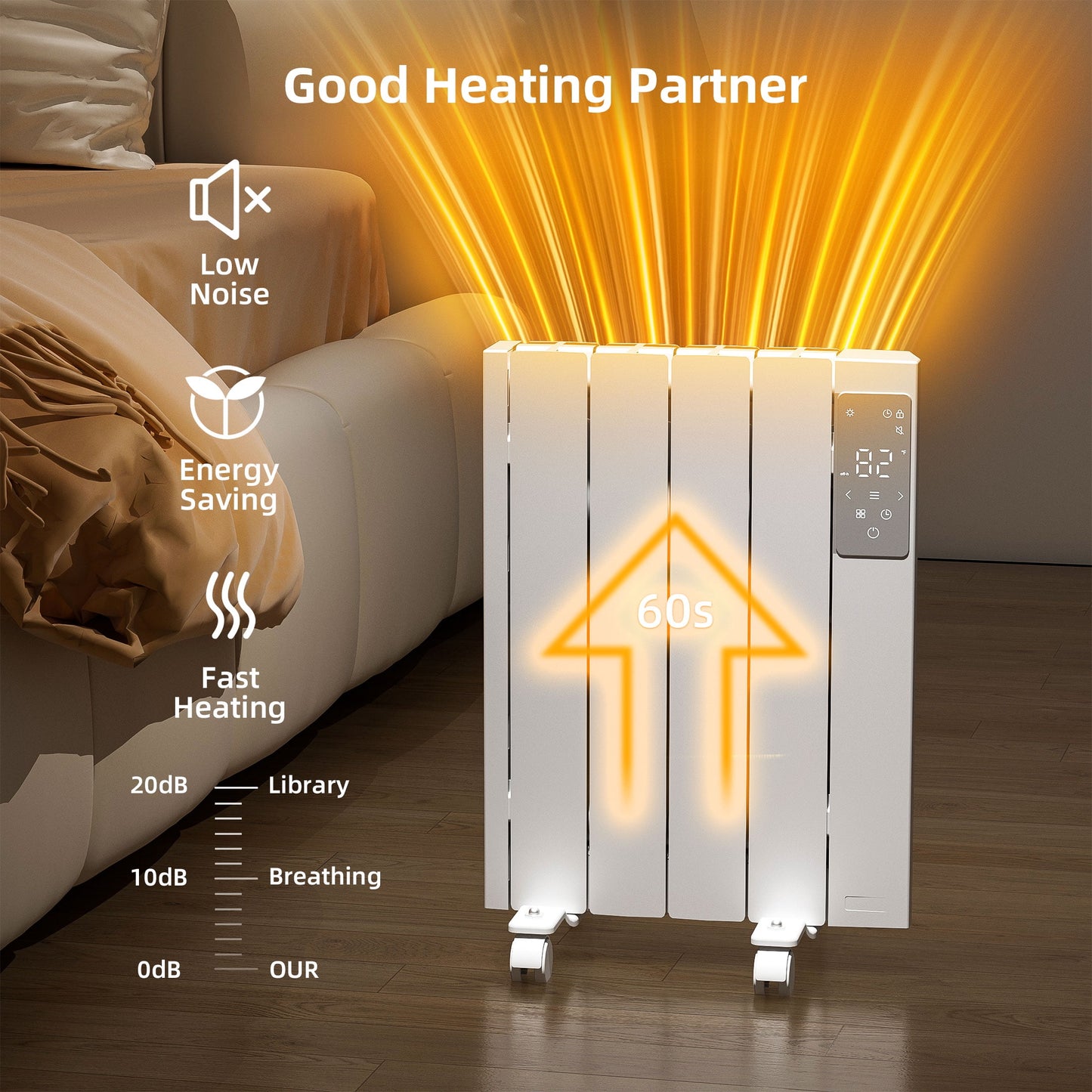 BREEZEHEAT Mechanical version 800W aluminum space heater