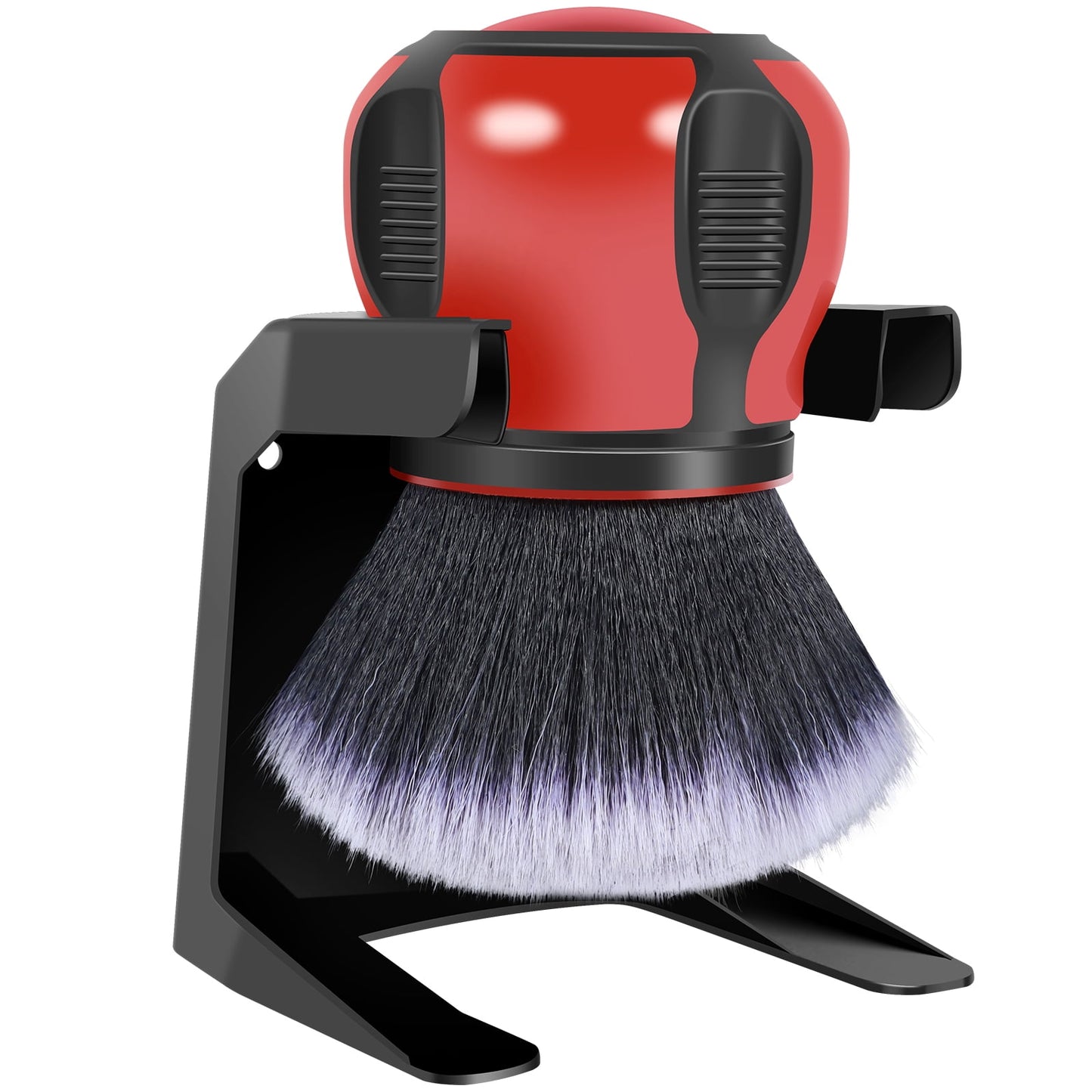 Txkrhwa Car Detailing Brush, Ultra Soft Bristles Brush, Auto Interior Dusting Brush with Storage Rack, Car XL Curveball Synthetic Brush Cleaning Tool, Covers Large Area Inside or Outside Vehicles