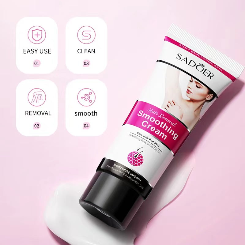 Hopy Hair Removal Cream- Aloe Vera, Vitamin E, and Olive Oil - Intimate - Body Legs Arms Underarms - Skin Friendly - 50g