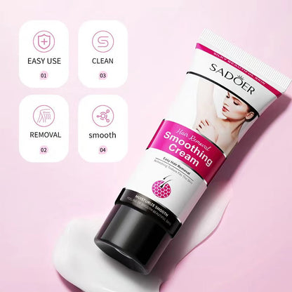 Hopy Hair Removal Cream- Aloe Vera, Vitamin E, and Olive Oil - Intimate - Body Legs Arms Underarms - Skin Friendly - 50g
