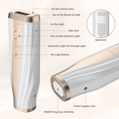 NEXPURE Laser Hair Removal - IPL System for Permanent Results, 5 Levels, 2 Modes, Full Body Hair Removal, Built-in Cooling, Shaver, Goggles