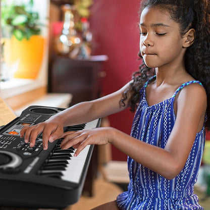 AIMEDYOU 61 Key Digital Music Piano Keyboard for Kids,Portable Electronic Musical Instrument,Multi-function Keyboard with Microphone Gifts for Boys and Girls