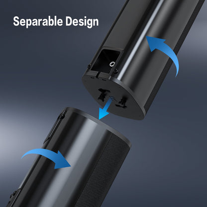 TOPVISION 4.1ch Soundbar with Subwoofer, 120w Separable Sound Bar for TV with 4 Drivers, USB/AUX/Coaxial/Optical/HDMI/Bluetooth Connect