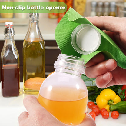 Hvxrjkn 12Pcs Jar Gripper Pads,Manual Rubber Jar Opener Grippers Multi-Purpose Non-Slip Bottle Lid Openers Round Square Kitchen Jar Opener Table Pads for Elderly Children Women Weak Hands