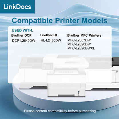 TN830XL TN830 Toner Cartridge Replacement for Brother TN830XL toner TN-830XL TN-830 to use with Brother DCP-L2640DW HL-L2480DW MFC-L2807DW MFC-L2820DW MFC-L2820DWXL Printer