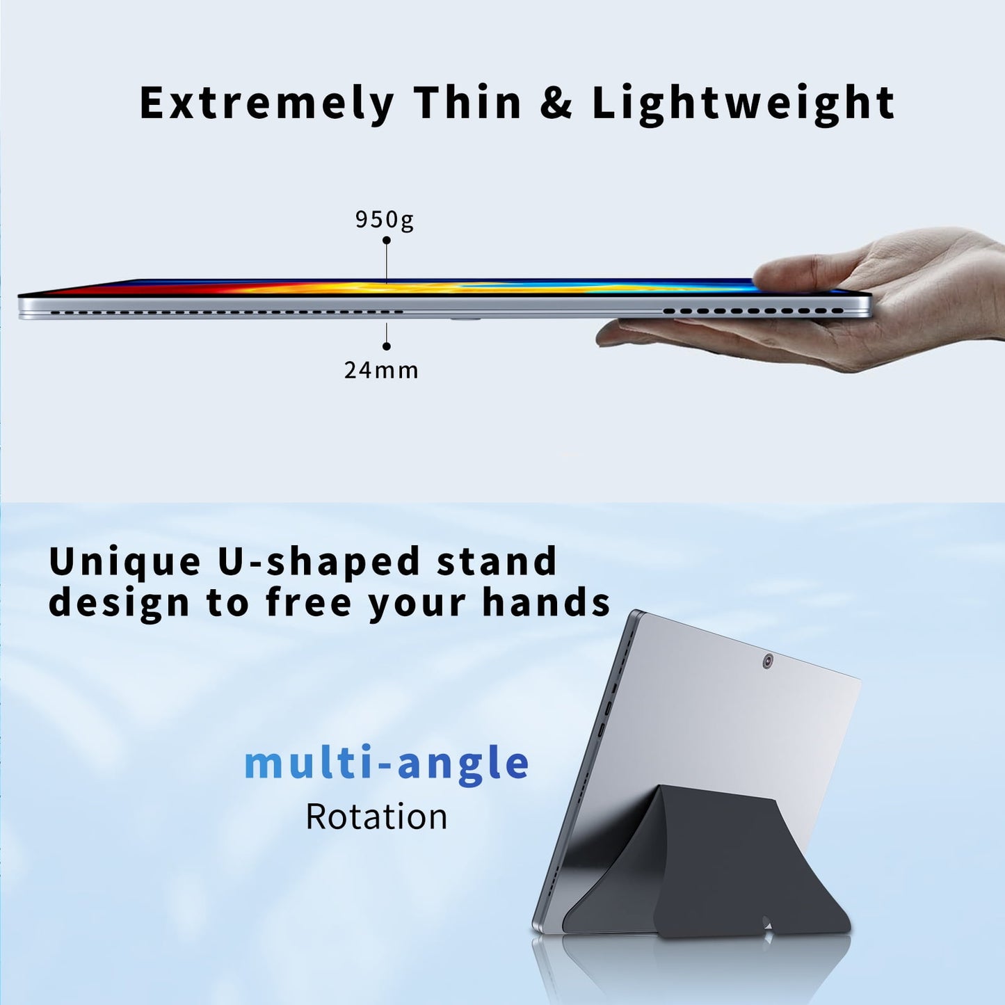 KUU 14 inch 2-in-1 Laptop, Windows 11 Tablet with Keyboard, 16GB 512GB Storage, Intel Processor N-series Quad core , with Dual Camera, BT5.2+WiFi 6