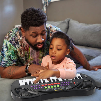 AIMEDYOU Kids Keyboard, 32 Keys Kids Piano Portable Electronic Musical Instrument Multi-Function Music Keyboard Piano for Kids Early Learning Educational Toy Birthday Xmas Day Gifts (Black)