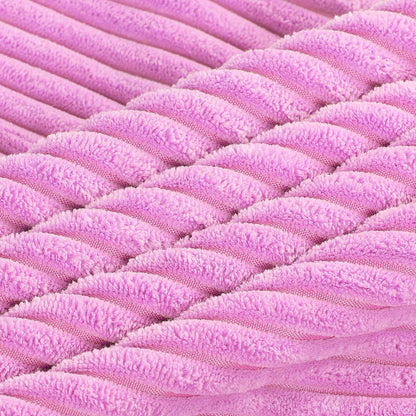 Pack of 2 Soft Corduroy Velvet Pillow Covers, 18x18 Inch Striped Square Boho Throw Pillowcases, Modern Farmhouse Home Decor for Sofa Living Room Couch Bed, Pink