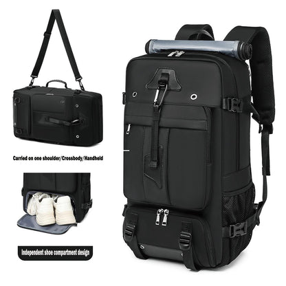 Travel Backpack 50L New Premium - Unisex Extra Large Laptop Backpack for Hiking, Climbing & Business Trips, Waterproof, Black