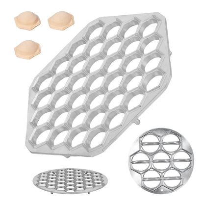 Wekvgz 3pcs Russian Dumpling Maker Aluminum Alloy Pelmeni Maker Rustproof Ravioli Maker 37 Holes 14 Holes Dumpling Pelmeni Mold for Dumplings Pies Wontons Fruit Pies