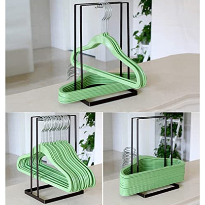 RELAX Hanger Storage Organizer Stainless Steel Clothes Hanger Holder for Adults and Children Detachable Hanger Stacker Rack Caddy Stand for Laundry Closet