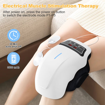 Ikristin Knee Massager with Heat - Cordless Vibration Massage for Joint Pain, Birthday Gift