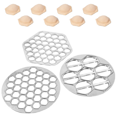 Wekvgz 3pcs Russian Dumpling Maker Aluminum Alloy Pelmeni Maker Rustproof Ravioli Maker 37 Holes 14 Holes Dumpling Pelmeni Mold for Dumplings Pies Wontons Fruit Pies