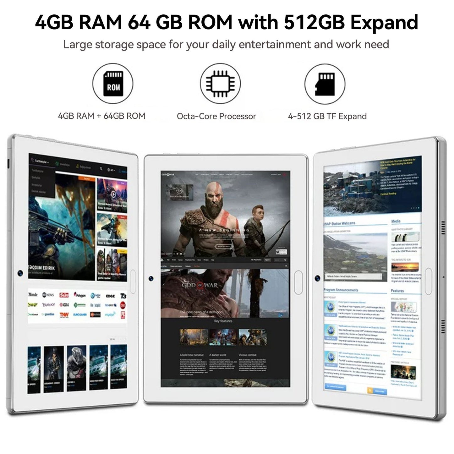 Android 11 Tablet 10.1 inch, 64 gb 4G LTE Tablet, 4GB RAM, Octa-core Wifi Cellular Tablet with Case Keyboard Silver