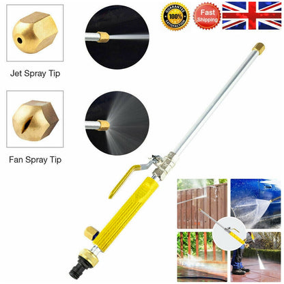 Willkey High Pressure Power Water Gun,Portable Car Washer Water Jet,Extendable Garden Hose Watering Sprayer with Nozzle Tips for Car Window Glass Washing Patio Garden