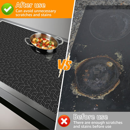 Jetcloudlive Large Induction Cooktop Protector Mat 20.5x30.8 inElectric Stove Burner Covers Antiscratch as Glass Top Stove Cover or Electric Stove Top