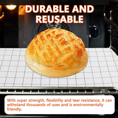 Jetcloudlive Silicone Baking Mat Roll Non Stick Oven Liner Reusable Pastry Mat Free Cutting Air Fryer Liner Heat Resistant Baking Sheet Mat Easily Cut to Size Countertop Protector Mat for Oven