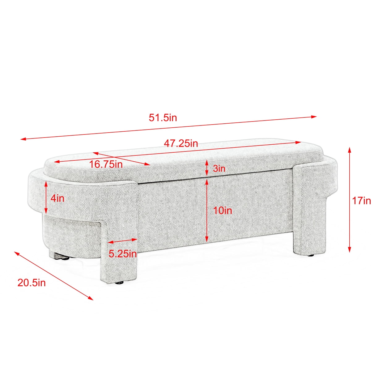 End of Bed Storage Bench, Upholstered Entryway Bed Bench with Sturdy Legs, Modern Indoor Accent Bench Foot of Bed Storage Ottoman Bench for Living Room, Bedroom, Hallway, Beige