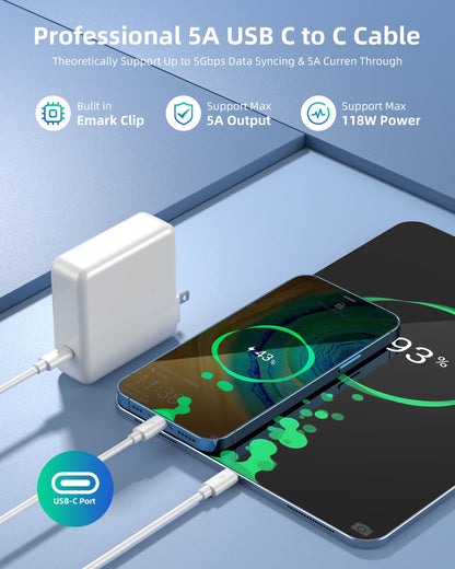 118W USB C Fast Charger，Laptop Charger Compatible with All USB C Charge Device