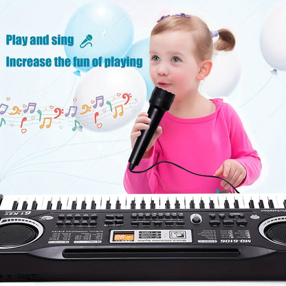 AIMEDYOU 61 Key Digital Music Piano Keyboard for Kids,Portable Electronic Musical Instrument,Multi-function Keyboard with Microphone Gifts for Boys and Girls