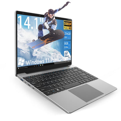 Temlicolo 14.1" Laptop, Intel Celeron N4020C, 8GB RAM PC, 256GB SSD, Windows 11 Pro, Webcam, Full HD 1920x1080 Laptops