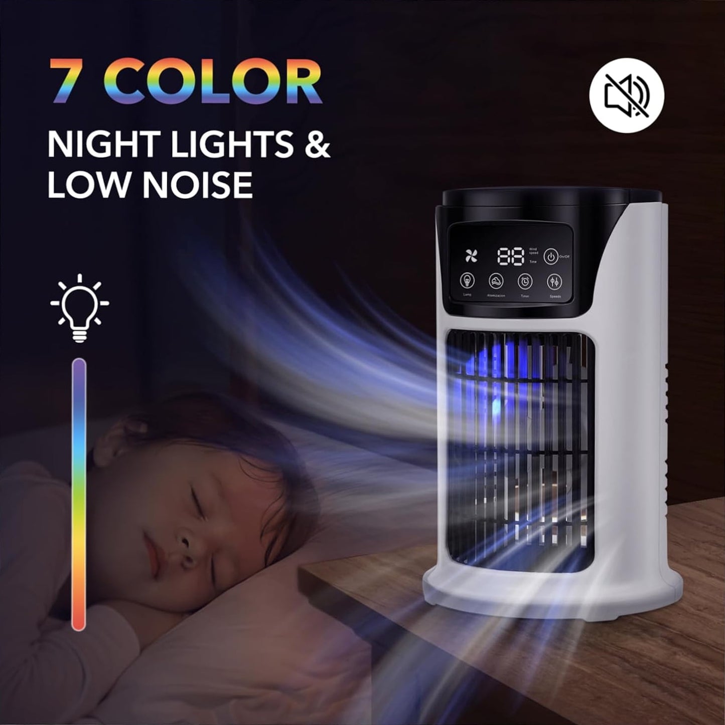 HAOTUTOYS Electric Fan Household Air Conditioning Fan Cooling Fan Mini Fan Portable Air Conditioner Portable Fan Ac Unit Portable Air Cooler