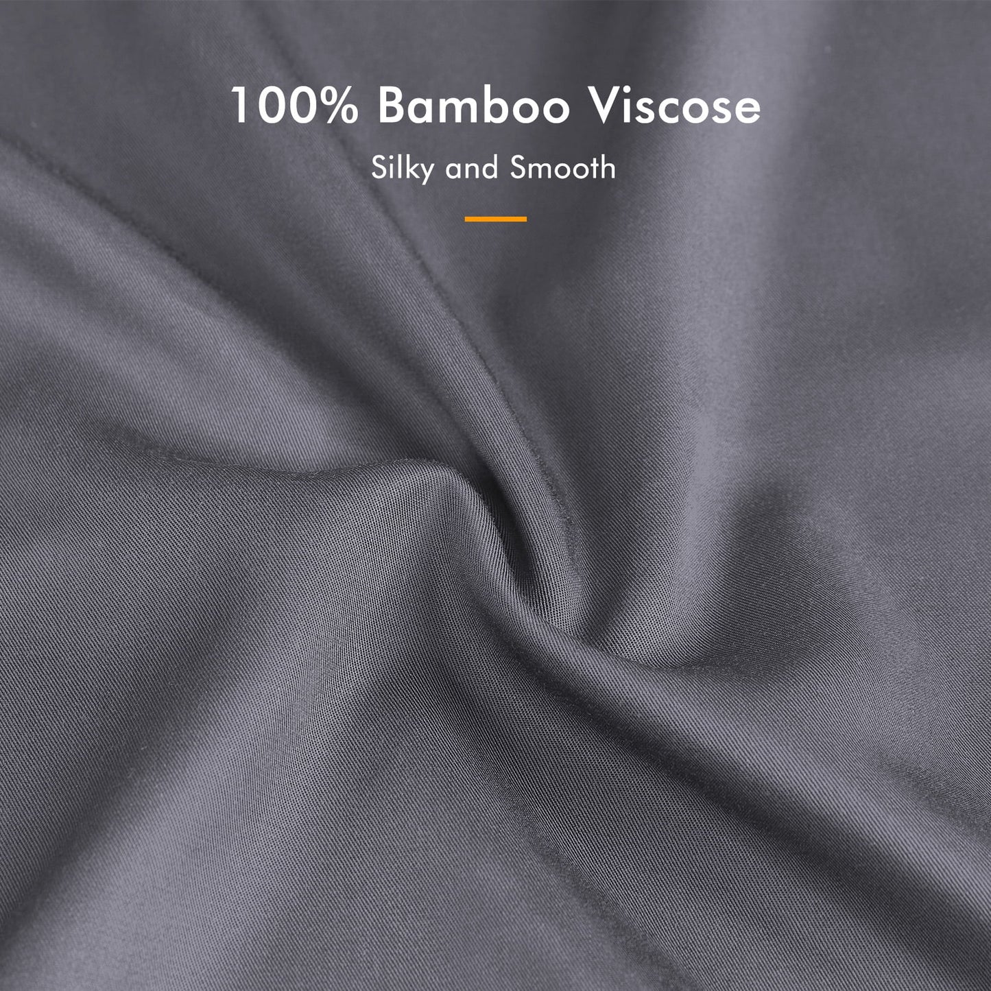SORMAG Bamboo Cooling Pillowcases Queen Pillow Cases Set of 2 Pack,Dark Grey 20x30 inches