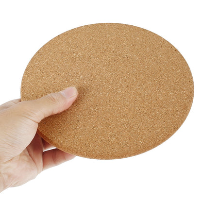 Pluokvzr 3-Pack Cork Trivet Set Round Corkboard Placemats Kitchen Hot Pads for Hot Pots Pans and Kettles 7.5 x 7.5 x 0.4 Inches