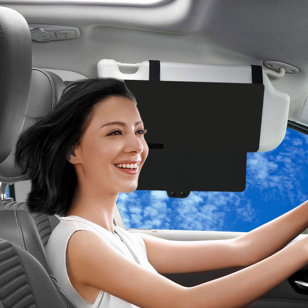 Tcwhniev NEW Car Sun Visor Extension Sunshade Extender Board Shield Blocker Front Side Window Shade Anti Ultraviolet Glare