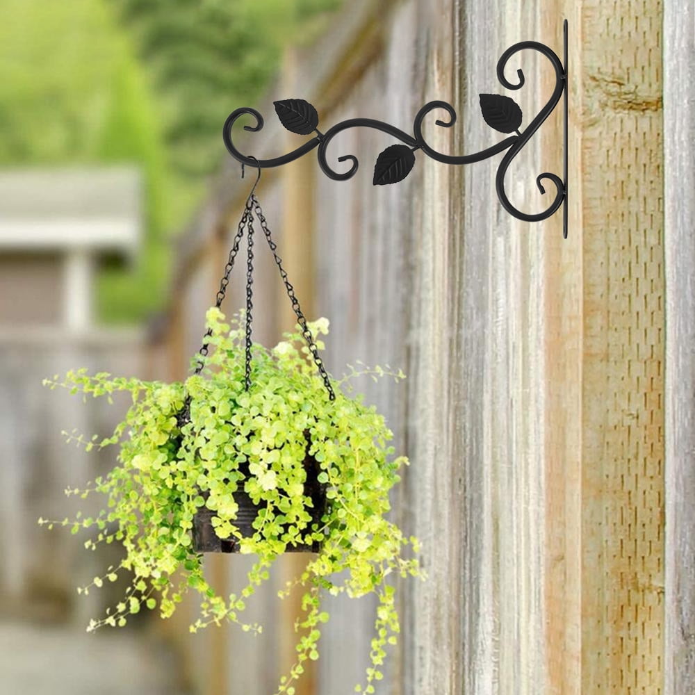 Nyidpsz 2Pcs Hanging Basket Hook Metal Plant Hanger Brackets Heavy Duty Bird Feeder Hanger for Indoor Outdoor Decor,10.53inch