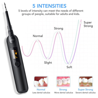 Ultrasonic Tooth Cleaner Electric Plaque Remover for Teeth with LED Display and Dentist Tool Kit