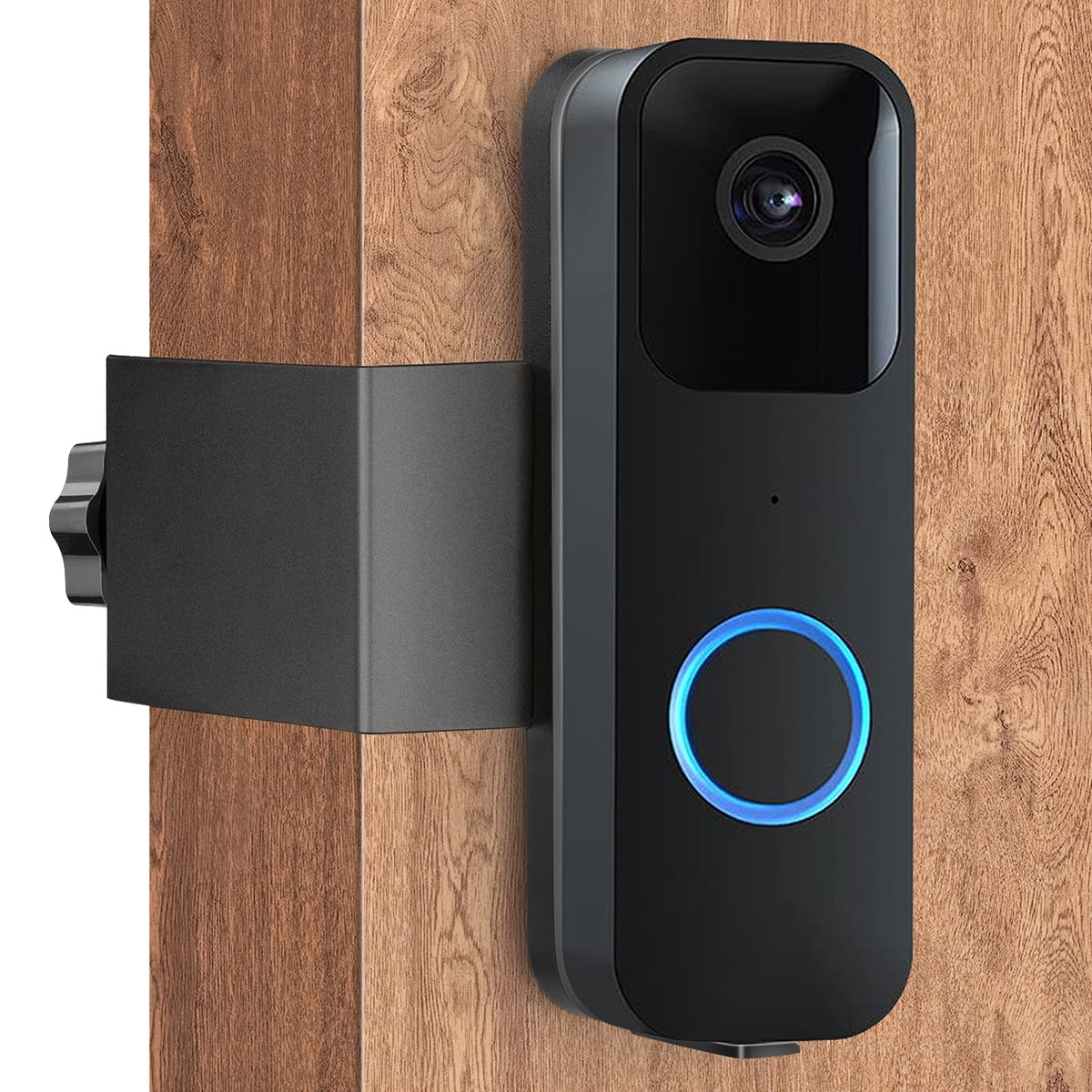Tcwhniev Anti-Theft Doorbell Mount Compatible with Blink Video Doorbell Mount Doorbell Camera Mount Punch Free Doorbell Mounting Bracket Not Block Doorbell Sensor No-Drill Video Doorbell Mount,Black