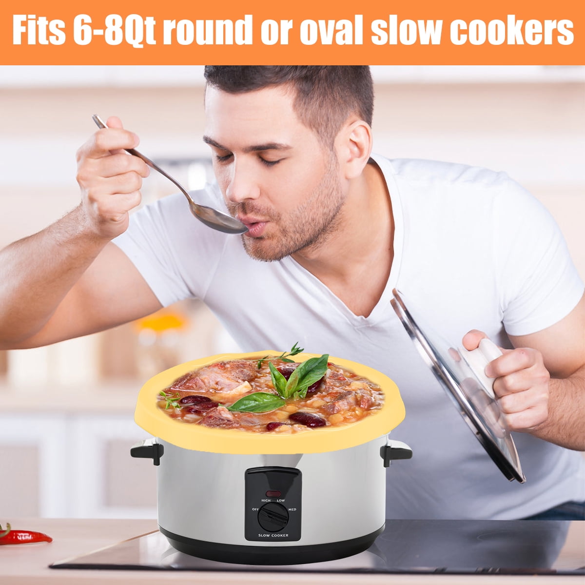 Qenwkxz Slow Cooker Liners fit 6-8 Quart Oval Slow Cooker Leakproof Dishwasher Safe Cooking Liner for Kitchen Supplies