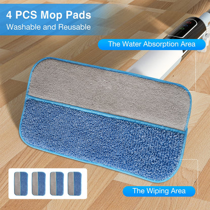 VAVSEA Steam Mop, Floor Steamer with 4 Washable Pads, Steam Cleaner for Cleaning Hard Floors, Carpet
