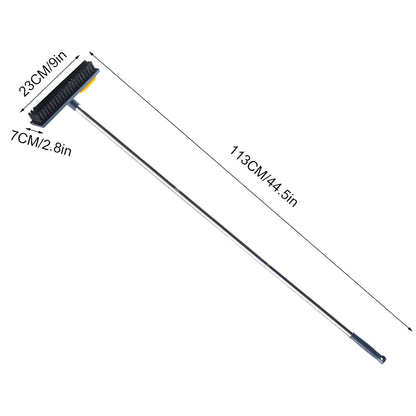Nyidpsz 2 in 1 Floor Scrub Brush with Long Handle, 44.5inch Floor Brush Scrubber for Cleaning Shower Bathroom Kitchen Tub