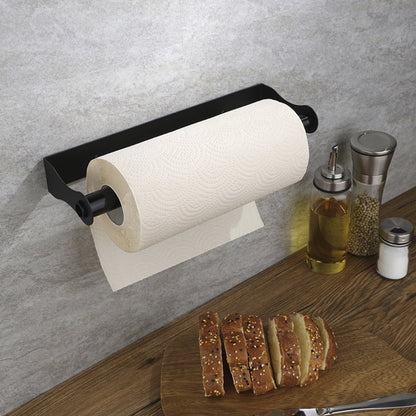 Wekvgz Paper Towel Holder Under Cabinet Wall Mount Stainless Steel Tissue Paper Roll Holder Heavy Duty Paper Roll Hanger Adhesive or Drilling Paper Towel Rack Durable Toilet Roll Holder for Bathroom