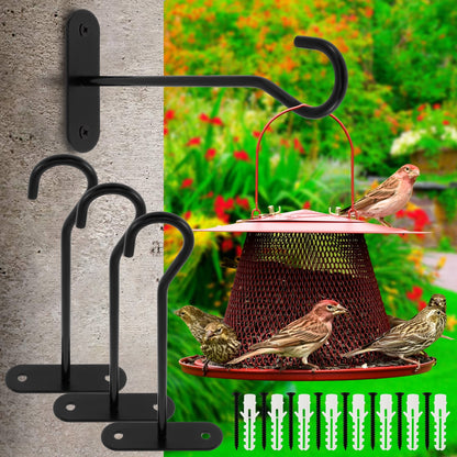 Txkrhwa 6 Inch Plant Hanger, Wall Plant Hook Supports up to 22lbs Iron Plant Hanging Hooks, Flower Basket Hooks Hanging Plant Bracket for Bird Feeders Planters Lanterns Wind Chimes Home Decor