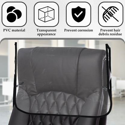 Toorise 4Pcs Salon Chair Cover Clear Plastic Salon Chair Protectors Multipurpose Seat Covers Reusable Salon Seat Covers for Most Standard Salon Chairs Office Chairs
