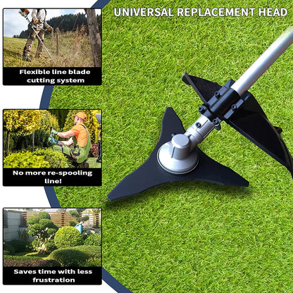 FUYGRCJ 2 Pack 3 Teeth Brush Cutter Blades 10 Inch Manganese Steel Weed Trimmer Blade Sharp Weed Trimmer Head Lawnmower Accessories for Mower