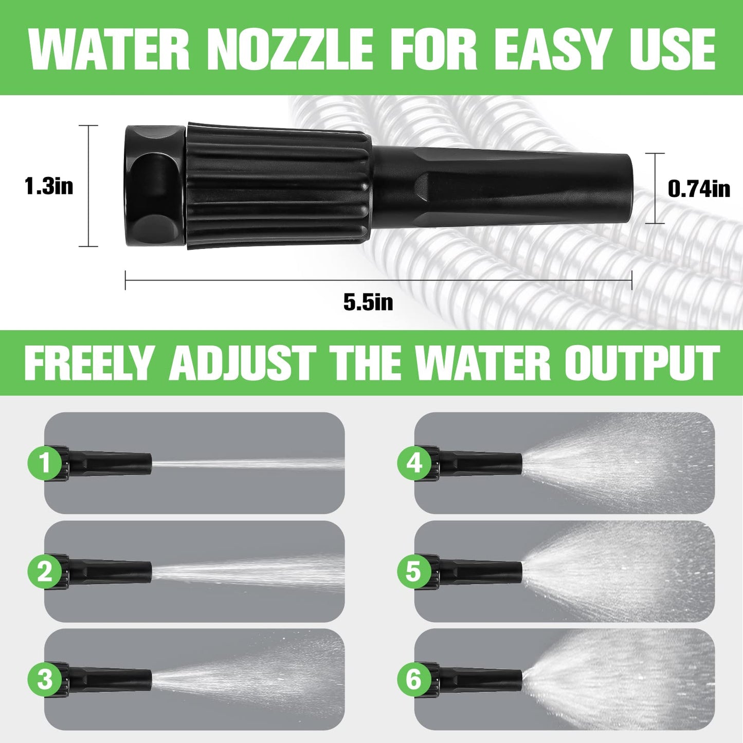 Metal Garden Hose 75ft Stainless Steel Water Hose Super Tough Flexible Water Pipe with 3/4 inch Brass Fittings and Sprayer Nozzle, Kink & Tangle Free, Rust Proof