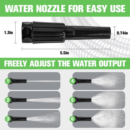 Metal Garden Hose 75ft Stainless Steel Water Hose Super Tough Flexible Water Pipe with 3/4 inch Brass Fittings and Sprayer Nozzle, Kink & Tangle Free, Rust Proof