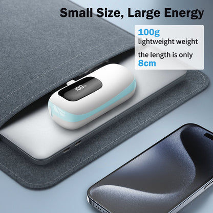 VILINICE Portable Charger Power Bank Type-C, 5000mAh Battery Pack Charing Bank for Android Samsung,Pixel,iPhone16/15 Series,Blue