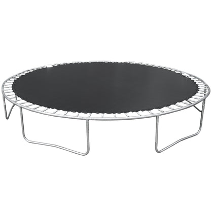Upgraded 14FT Trampoline for Kids Teens Adults, Recreational Trampoline with Safety Enclosure Net, Basketball Hoop and Non-slip Ladder, Combo Bounce Outdoor Trampoline, Blue