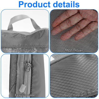 Hvxrjkn 5Pcs Compression Packing Cubes Lightweight Durable Travel Packing Cubes with Storage Bag Nylon Luggage Suitcase Organizer Bags Space Saving Packing Cubes for Travel Suitcase