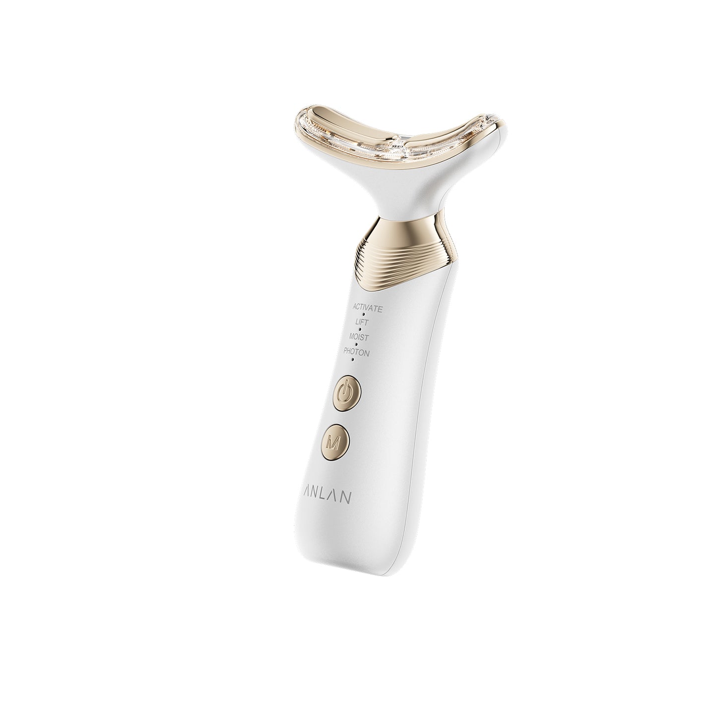 ANLAN Light Therapy for Face and Neck,24K Gold Plating Gua Sha Face Tools,Anti-Wrinkle Neck Facial Massager Beauty Tools