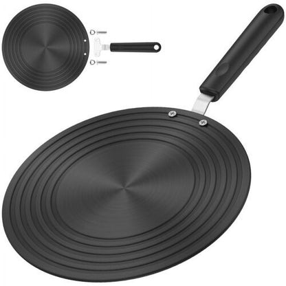 Wekvgz Induction Adapter Plate Double Sided Heat Diffuser Plate with Handle Non Slip Heat Conduction Plate Aluminium Alloy Heat Diffusion Plate Induction Cooktop Converter Plate for Glass Cookware