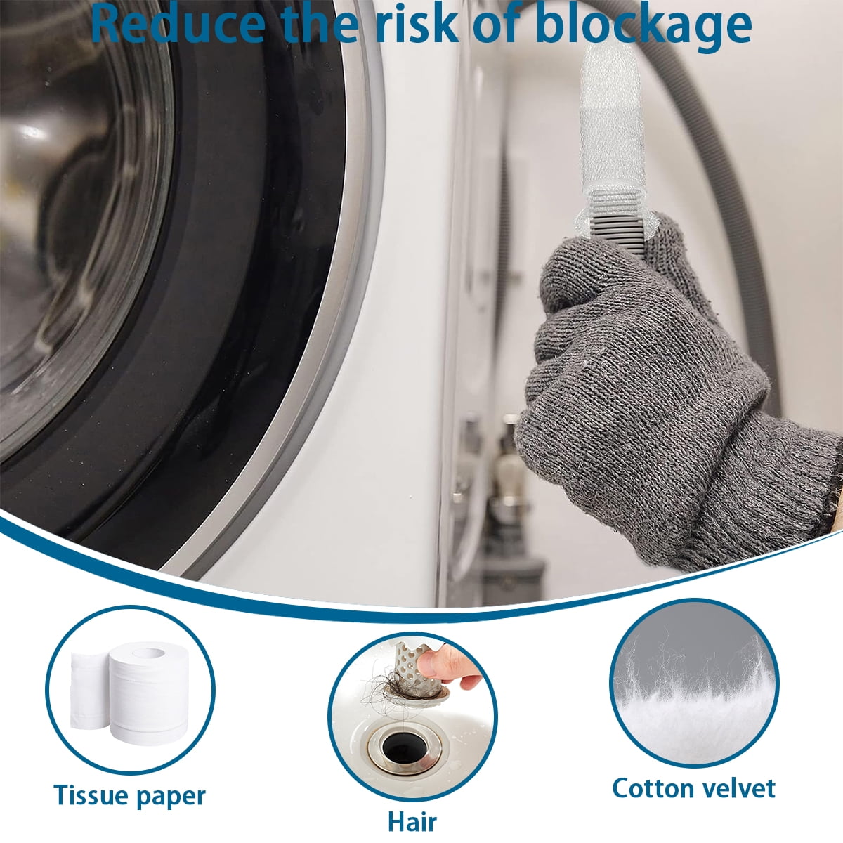 Txkrhwa 30PCS Washing Machine Lint Traps, Nylon Washer Lint Catcher, Laundry Mesh Washer Hose Filter, Washer Hose Lint Traps with 30 Cable Ties for Washing Machine Sink Bathtub Prevent Drain Clogging